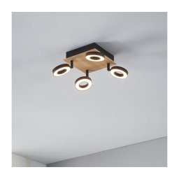 Eglo 901205 - Spot LED RIELVES 4xLED/4,2W/230V negru/maro