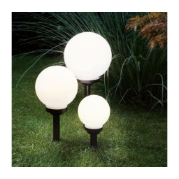 Eglo 48483 - Set 3 lămpi solare LED PUGLIA cu senzor, 1800 mAh, IP44, negru