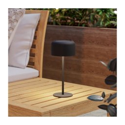 Eglo 901889 - Lampă de masă solară LED ROCCANOVA LED/2,8W/3,7V IP44 neagră