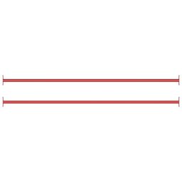 Bare de rotire, 2 piese, rosu, 125 cm, otel GartenMobel Dekor