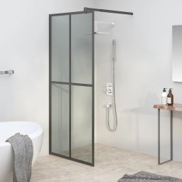 Paravan dus walk-in 80x195 cm sticla securizata culoare închisa GartenMobel Dekor