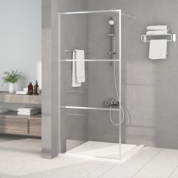Paravan dus walk-in argintiu 90x195 cm sticla ESG transparenta GartenMobel Dekor