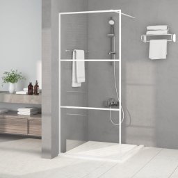 Paravan dus walk-in, alb, 90x195 cm, sticla ESG transparenta GartenMobel Dekor