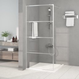 Paravan dus walk-in argintiu 90x195 cm sticla ESG transparenta GartenMobel Dekor