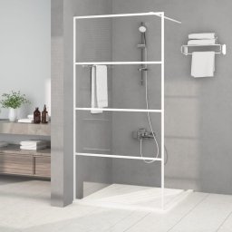 Paravan dus walk-in, alb, 100x195 cm, sticla ESG transparenta GartenMobel Dekor