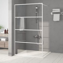 Paravan dus walk-in, alb, 115x195 cm, sticla ESG transparenta GartenMobel Dekor