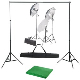 Kit studio foto cu set de lumini si fundal GartenMobel Dekor