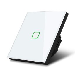 Intrerupator inteligent MCE701W Touch light switch, single, glass, white with square button