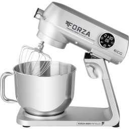 Robot de bucatarie FORZA 6600 Metallo Argento, 1800 W, 6,5 litri, LCD, sistem de amestecare planetar Argintiu