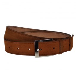 Curea barbati eleganta din piele naturala intoarsa maro latime 3.5 cm CL009M