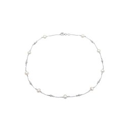 ELLI Lanțuri argintiu / alb perlat