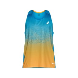 ASICS Tricou funcțional 'ROAD' azuriu / galben auriu