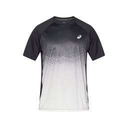 ASICS Tricou funcțional 'ROAD' gri deschis / negru / alb / alb murdar