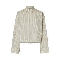 SELECTED Bluză 'SLFASTHA' bej închis / alb