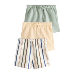 Next Pantaloni maro / verde pastel / portocaliu piersică / alb