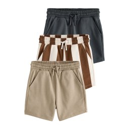 Next Pantaloni crem / maro / gri metalic / alb