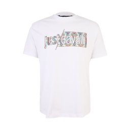 Just Cavalli Tricou verde / lila / corai / alb