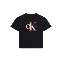 Calvin Klein Jeans Tricou ecru / roșu / negru