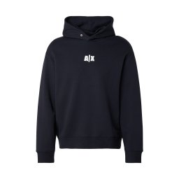 ARMANI EXCHANGE Bluză de molton bleumarin / alb