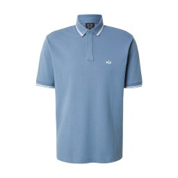 ARMANI EXCHANGE Tricou safir / alb
