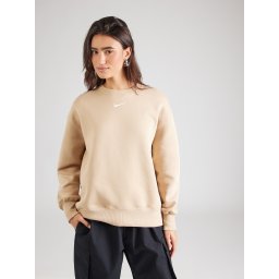 Nike Sportswear Bluză de molton 'PHNX FLC' maro cappuccino / alb