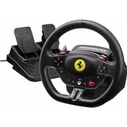 Set Volan Gaming si Pedale Thrustmaster T98-X Ferrari 296 GTS pentru Xbox X/S si PC Negru