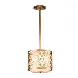 Pendul Ziggy, 1xE27, D:25,4 cm, metal auriu, sticlă albă, ZIGGY-1P-S-LG