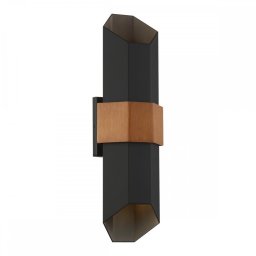 Aplică Chasm, neagră, H:38,6 cm, 2x9,5W LED, IP44, QZ-CHASM-L-BKW