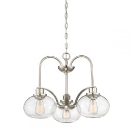 Lustra Quoizel Trilogy, nichel, D:56cm, 3xE27, QZ-TRILOGY3-BN