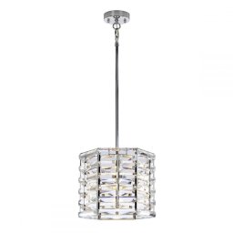 Pendul cristal Shoal, finisaj crom, D:30,6cm, 1xE27, SHOAL-1P