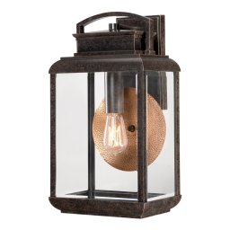 Aplică Byron L, bronz, H:45,7 cm, IP44, QZ-BYRON-L