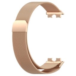 MYBANDZ milanez magnetic metal curea de ceas Huawei Band 8 roz auriu