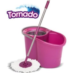 Set 2 x Galeata si Mop Rotativ, Parex Tornado, 16 l, Roz