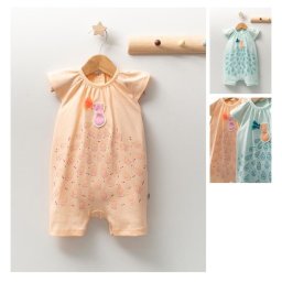 Salopeta de vara pentru bebelusi Peacock, Tongs baby (Culoare: Verde, Marime: 6-9 luni)