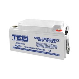 Acumulator AGM VRLA 12V 67A GEL Deep Cycle 350mm x 166mm x h 176mm M6 TED Battery Expert Holland TED003461 (1)