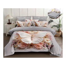 Lenjerii de pat cu imprimeu 5D, cearceaf cu elastic, identice cu poza, WD8049