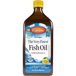 Ulei de Peste Salbatic pentru Inima, Creier si Articulatii - Carlson Labs, 500 ml - Lamaie