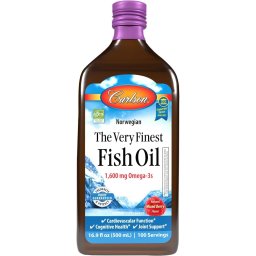 Ulei de Peste Salbatic pentru Inima, Creier si Articulatii - Carlson Labs, 500 ml - Berry