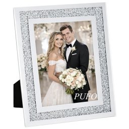 Rama foto decorativa Pufo Wedding Day din sticla pentru fotografii, 26 x 21 cm