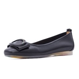 Balerini dama din piele naturala, PASS Collection M4M480011A 01-N, negru