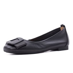 Balerini dama din piele naturala, PASS Collection M4M480012A 01-N, negru