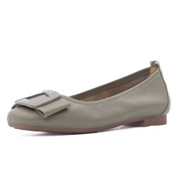 Balerini dama din piele naturala, PASS Collection M4M480012C 40-N, kaki