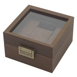 Cutie lemn retro culoare nuc închis pentru un ceas