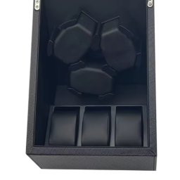 Watch winder pentru trei ceasuri piele ecologică