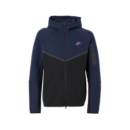 Nike Sportswear Hanorac 'TCH FLC' bleumarin / gri metalic / lila / negru