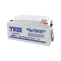 Acumulator GEL Deep Cycle 12V 67Ah VRLA, terminal M6, 350×166×176 mm, TED Battery Expert Holland TED003461