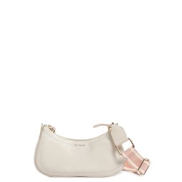 TED BAKER Geantă mică Laarna Webbing Small Leather Shoulder 283913 ivory
