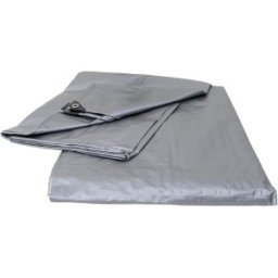 Prelata Impermeabila, 10 x 16 m, cu Inele de Prindere, UV, 130 g/mp, Argintie