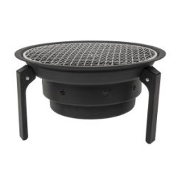 Gratar Metalic Camping, Diametru 35 cm, Pliabil, Rotund