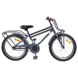 Bicicleta pentru Copii 18 Inci pentru 5-7 ani Gri închis GartenMobel Dekor